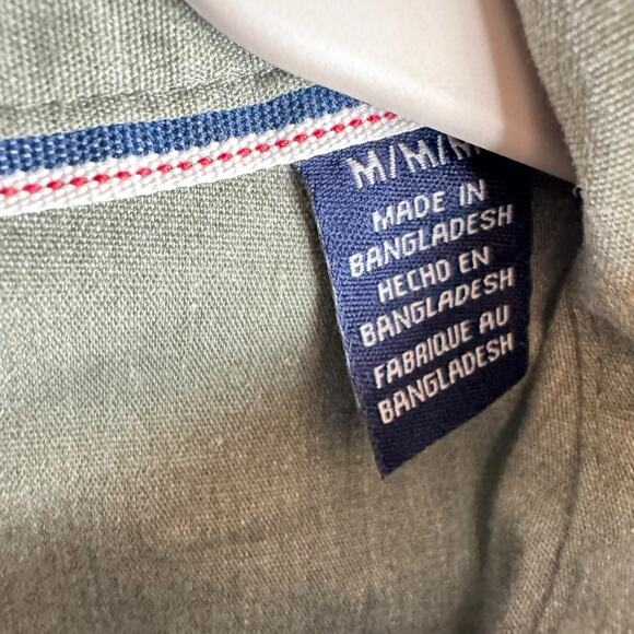 Wrangler Sage Green Long Sleeve Collared Cotton Blend Button Up Shirt Men's Sz M - Picture 7 of 8